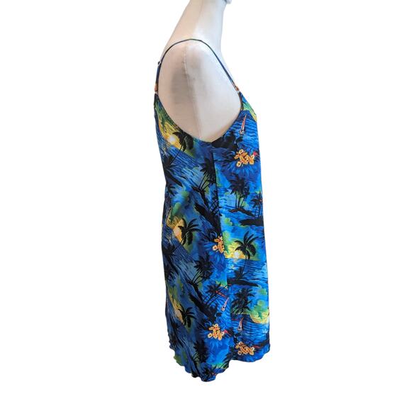 Barefoot Attitude Blue Tropical Palm Tree Sunset Beach Slip Small - Picture 3 of 6